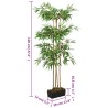 Bambou artificiel 760 feuilles 120 cm vert 