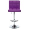 Tabourets de bar lot de 2 violet similicuir 