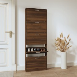 Armoire à chaussures Chêne marron 59x17x169cm Bois d'ingénierie 