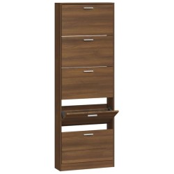 Armoire à chaussures Chêne marron 59x17x169cm Bois d'ingénierie 