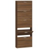 Armoire à chaussures Chêne marron 59x17x169cm Bois d'ingénierie 