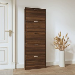Armoire à chaussures Chêne marron 59x17x169cm Bois d'ingénierie 