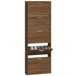 Armoire à chaussures Chêne marron 59x17x169cm Bois d'ingénierie 
