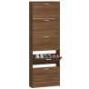 Armoire à chaussures Chêne marron 59x17x169cm Bois d'ingénierie 