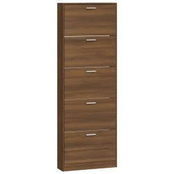 Armoire à chaussures Chêne marron 59x17x169cm Bois d'ingénierie 