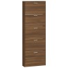 Armoire à chaussures Chêne marron 59x17x169cm Bois d'ingénierie 