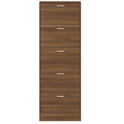 Armoire à chaussures Chêne marron 59x17x169cm Bois d'ingénierie 