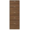 Armoire à chaussures Chêne marron 59x17x169cm Bois d'ingénierie 