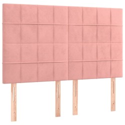 Tête de lit à LED Rose 144x5x118/128 cm Velours 