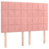 Tête de lit à LED Rose 144x5x118/128 cm Velours 