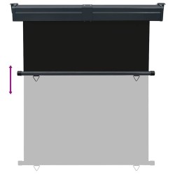 Auvent latéral de balcon 145x250 cm noir 