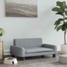 Lit pour chien gris clair 70x45x30 cm tissu 