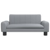 Lit pour chien gris clair 70x45x30 cm tissu 