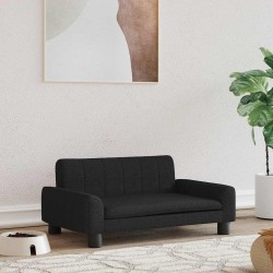 Lit pour chien noir 70x45x30 cm tissu 