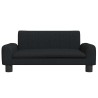Lit pour chien noir 70x45x30 cm tissu 