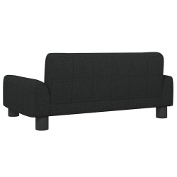 Lit pour chien noir 70x45x30 cm tissu 