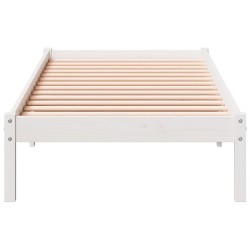 Cadre de lit extra long sans matelas 100x220 cm bois massif pin 