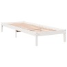 Cadre de lit extra long sans matelas 100x220 cm bois massif pin 