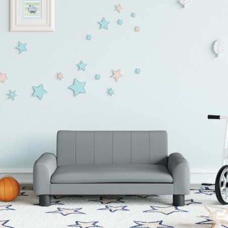 Canapé pour enfants gris clair 70x45x30 cm tissu 