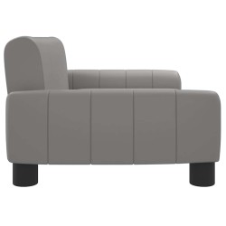 Lit pour chien gris 70x45x30 cm similicuir 