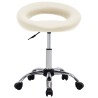 Chaise de salle à manger pivotante Crème Similicuir 
