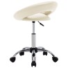 Chaise de salle à manger pivotante Crème Similicuir 