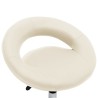 Chaise de salle à manger pivotante Crème Similicuir 