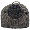 Cage de transport pour chats Gris 50x42x40 cm Saule naturel 