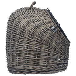 Cage de transport pour chats Gris 50x42x40 cm Saule naturel 
