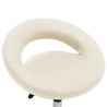 Chaise de travail roulante Crème Similicuir 
