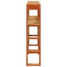 Tête de lit avec étagères marron cire 160 cm bois massif de pin 