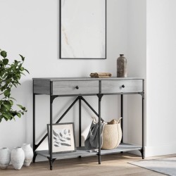 Table console sonoma gris 100x39x78,5 cm bois d'ingénierie 