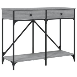 Table console sonoma gris 100x39x78,5 cm bois d'ingénierie 