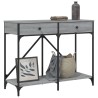 Table console sonoma gris 100x39x78,5 cm bois d'ingénierie 