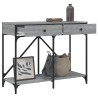 Table console sonoma gris 100x39x78,5 cm bois d'ingénierie 