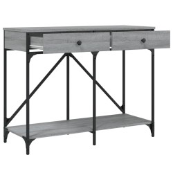 Table console sonoma gris 100x39x78,5 cm bois d'ingénierie 