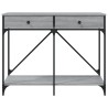 Table console sonoma gris 100x39x78,5 cm bois d'ingénierie 