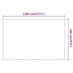 Auvent vertical Anthracite 180x1200 cm Tissu oxford 