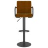 Tabourets de bar lot de 2 marron velours 