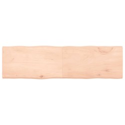 Dessus de table bois massif non traité bordure assortie 