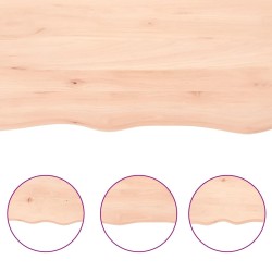 Dessus de table bois massif non traité bordure assortie 