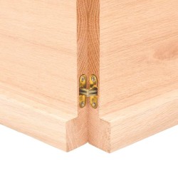 Dessus de table bois massif non traité bordure assortie 