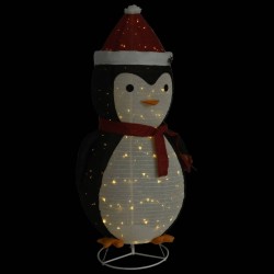 Décoration de Noël pingouin à LED Tissu de luxe 180 cm 