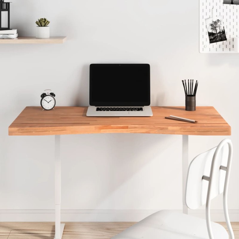 Dessus de bureau 110x(50-55)x4 cm bois massif de hêtre 