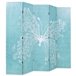 Cloison de séparation pliable 200 x 170 cm Papillon Bleu 
