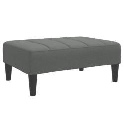 Repose-pied gris foncé 77x55x31 cm tissu 