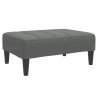 Repose-pied gris foncé 77x55x31 cm tissu 