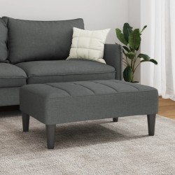 Repose-pied gris foncé 77x55x31 cm tissu 