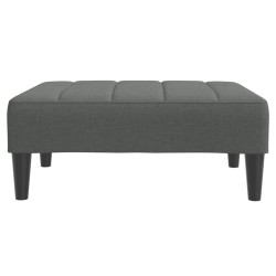 Repose-pied gris foncé 77x55x31 cm tissu 