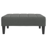 Repose-pied gris foncé 77x55x31 cm tissu 